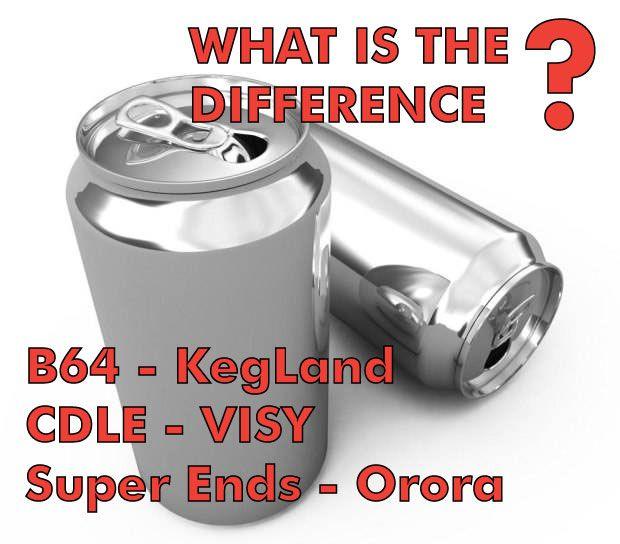 Different Can Types - B64 - Super Ends - CDL - CDLE - What is the difference? - KegLand