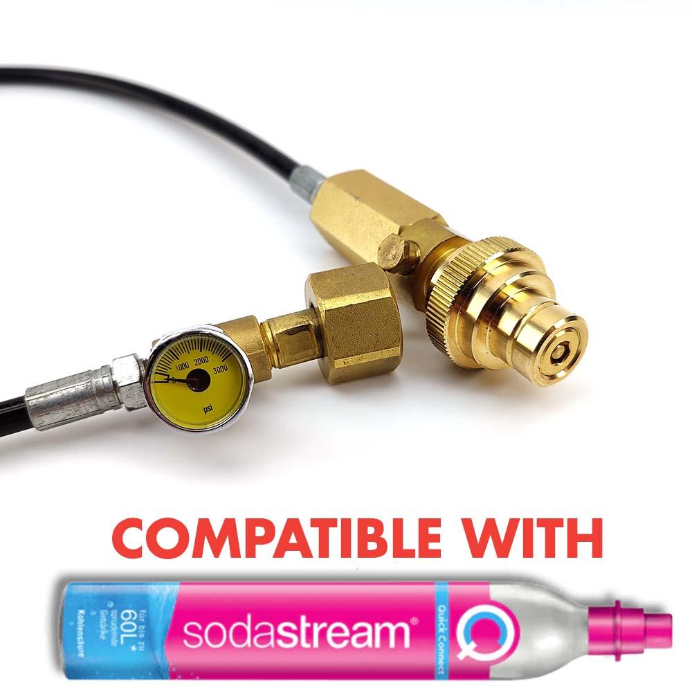36 Inch Quick Disconnect Adapted FreedomOne Hose Kit for SodaStream Terra - Art - Duo Only - KegLand
