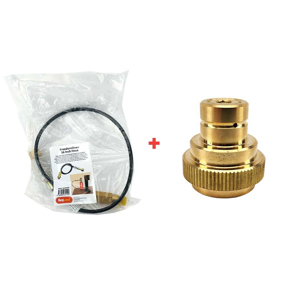 36 Inch Quick Disconnect Adapted FreedomOne Hose Kit for SodaStream Terra - Art - Duo Only - KegLand