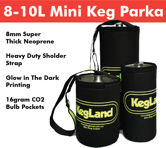 8L-10L Glow in the Dark Mini Keg Neoprene Keg Parka/Jacket - KegLand