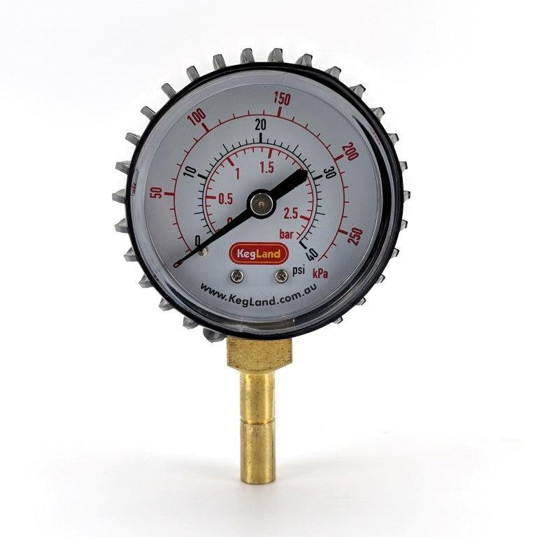 8mm (5/16”) Push in Pressure Gauge 0-40psi - duotight compatible - KegLand