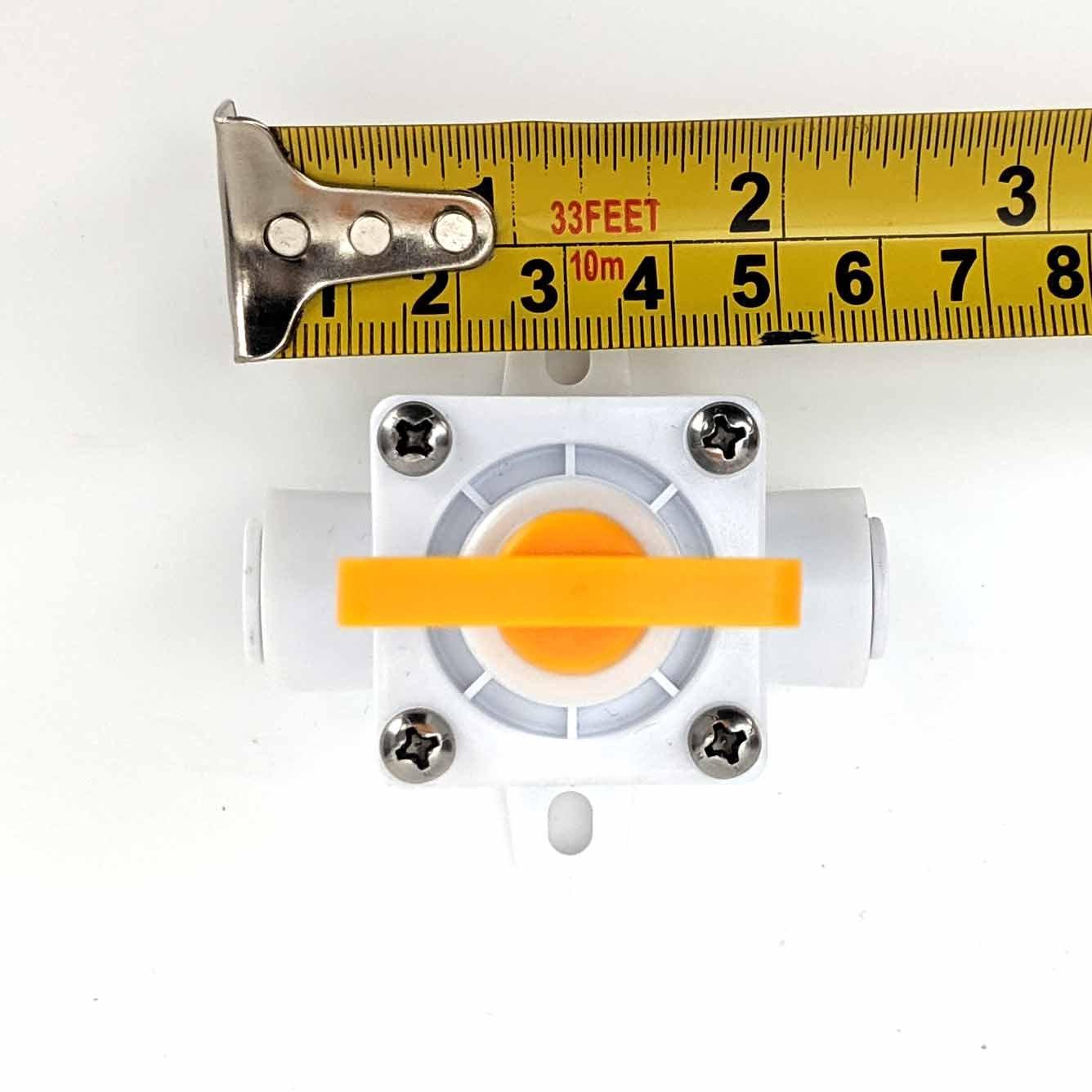 8mm duotight - (No Gauge) Inline Regulator with Yellow Adjustment Handle - KegLand
