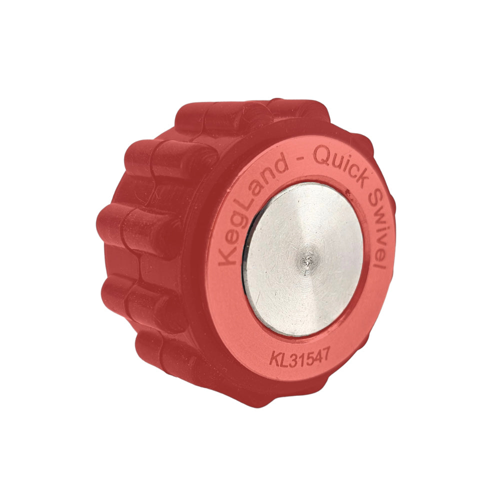 The fitting is to be used in a KegLand Stainless Steel Quick Connectors in 1/2" Female NPT. This allows a heavy duty silicone heat protective grip for tool free removal.