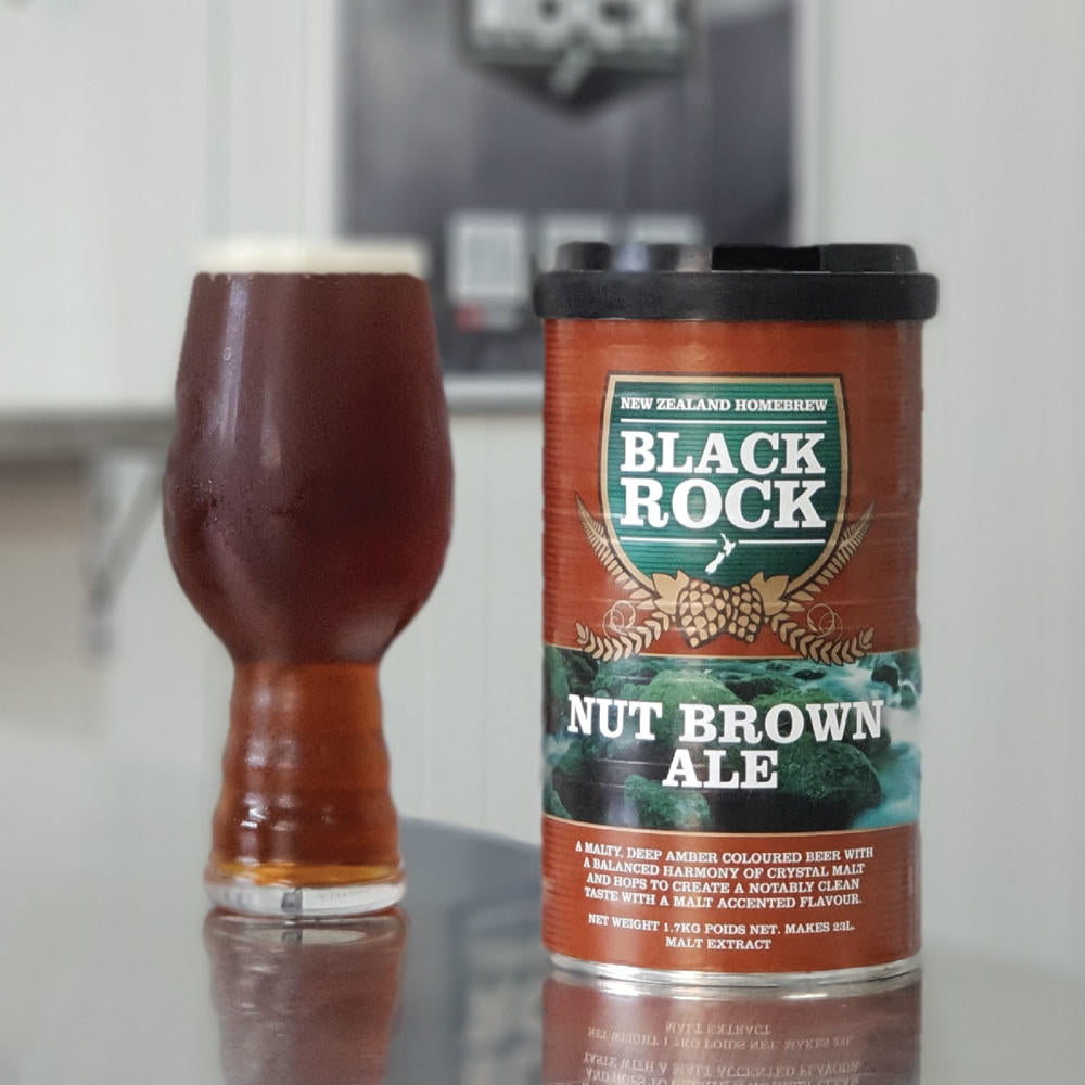 Black Rock Nut Brown Ale Liquid Malt Extract. Make full bodied, malt forward beer at home.