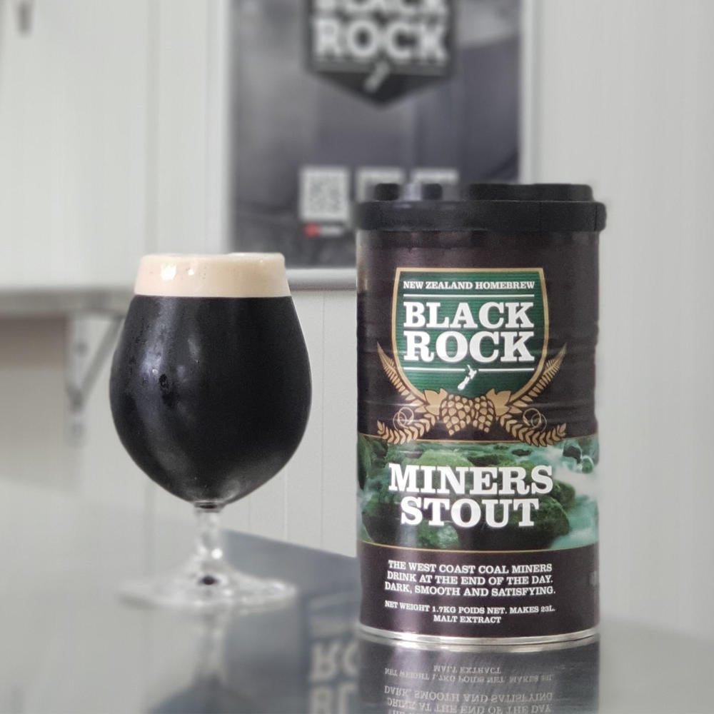 Black Rock Miners Stout Liquid Malt Extract Home Brew Beer Kit. A rich, dark, smooth Stout.