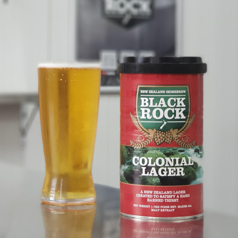 Black Rock Colonial Lager home brew liquid malt extract beer kit. For an easy-drinking session lager.
