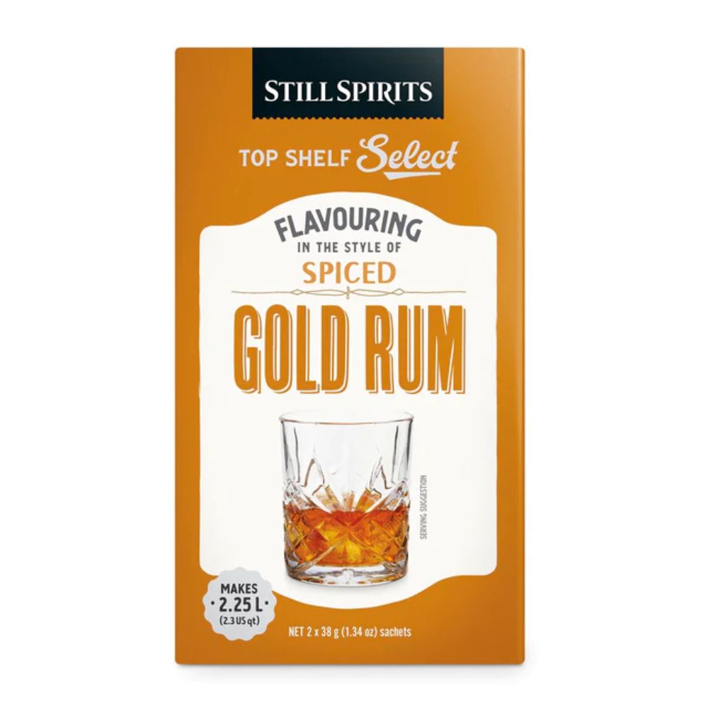 Spiced Gold Rum Spirit Flavouring - makes 2.25L of smooth, sweet and indulgent spiced rum.