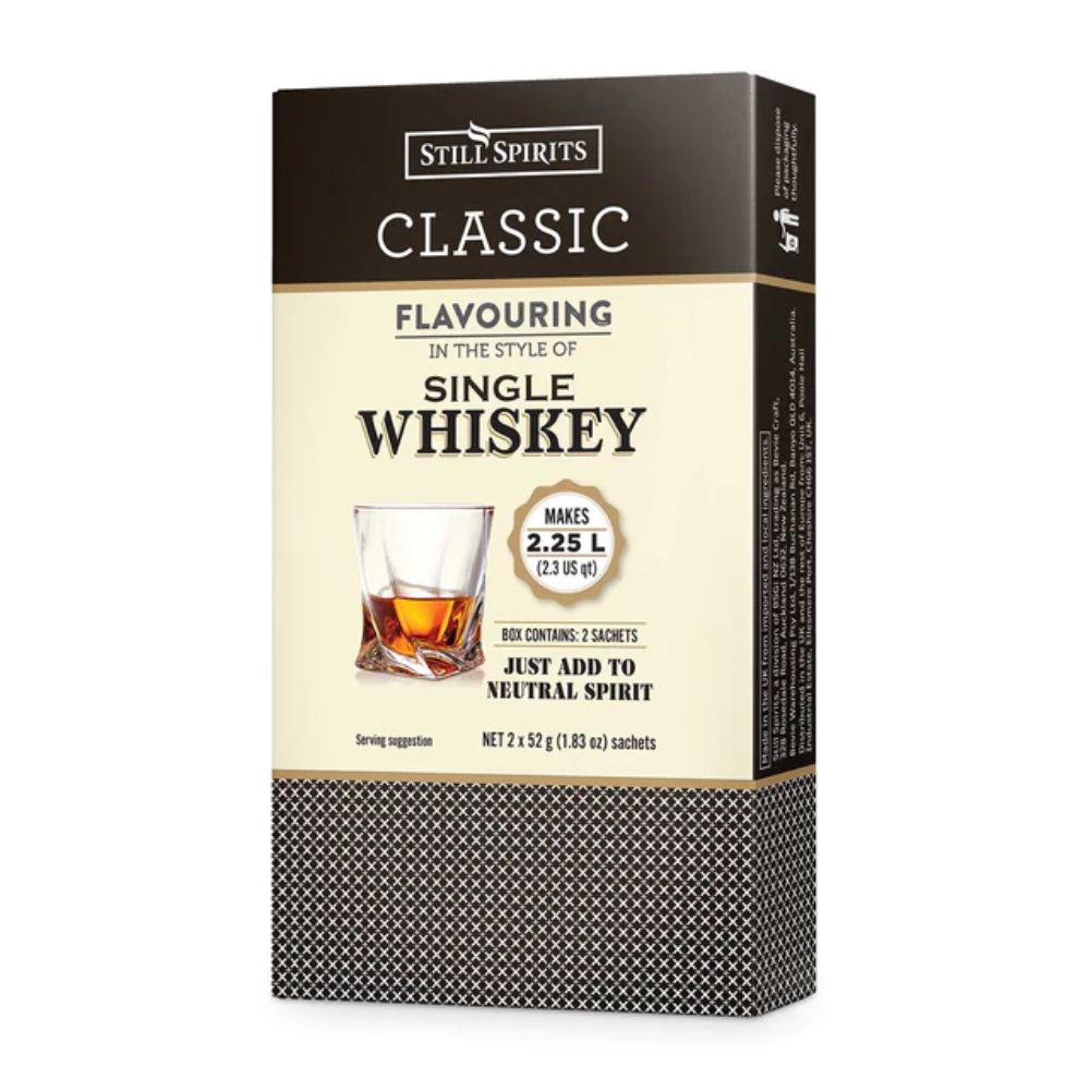 Single Whiskey Spirit Flavouring - makes 2.25L of smooth and rich single malt whiskey.
