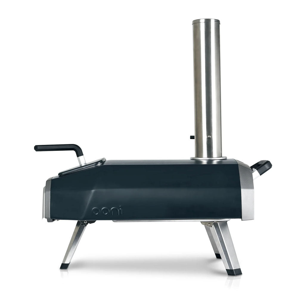 Ooni Karu 12G - Side on view of the best mutli-fuel portable pizza oven.