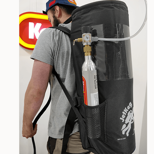 JetKeg - KegPack - Party on your Back (Including 1.2m Beer line, Pluto Gun and Duotight Reducer) - KegLand