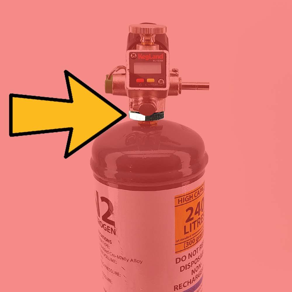 Nitrogen Adaptor for Mini 360 Core Actuator Regulator KegLand