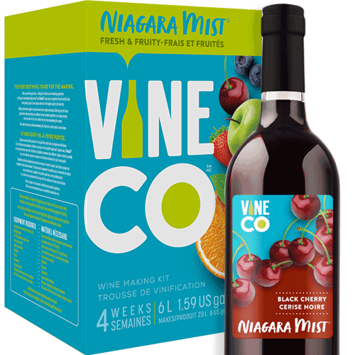 VineCo - Niagara Mist Black Cherry - Wine Making Kit - KegLand