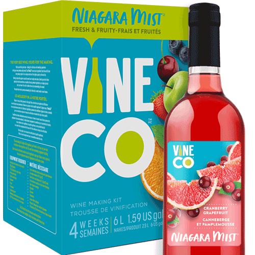 VineCo - Niagara Mist Cranberry Grapefruit Wine Making Kit - KegLand