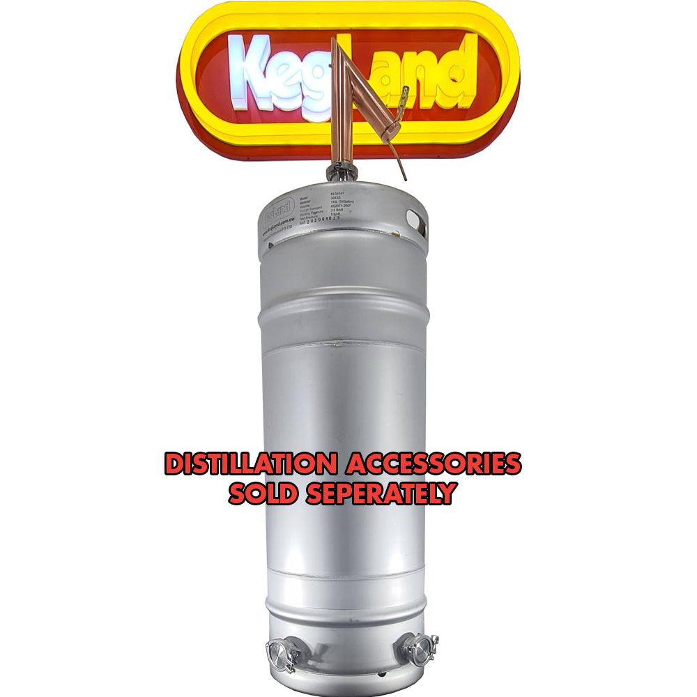 118L Kegmenter with 4inch Flat Lid , Airlock and 2inch end cap - KegLand