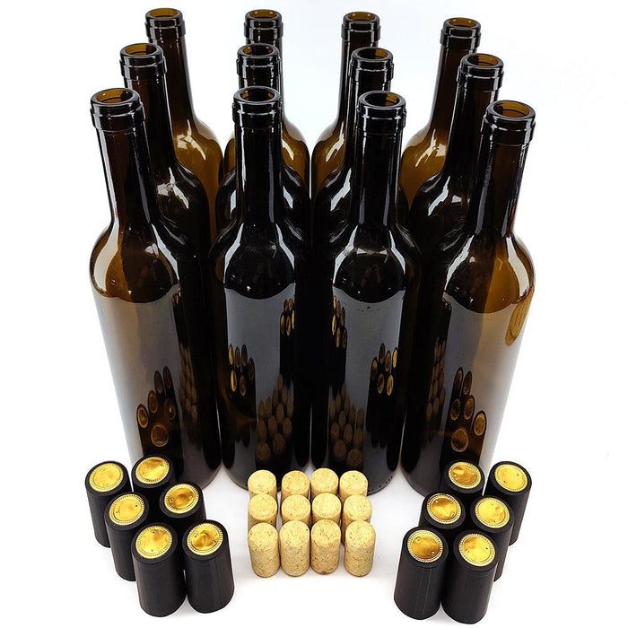 12 x 750mL Complete Wine and Mead Bottle Kit KegLand VineCo
