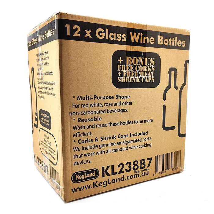 12 x 750mL Complete Wine and Mead Bottle Kit KegLand VineCo