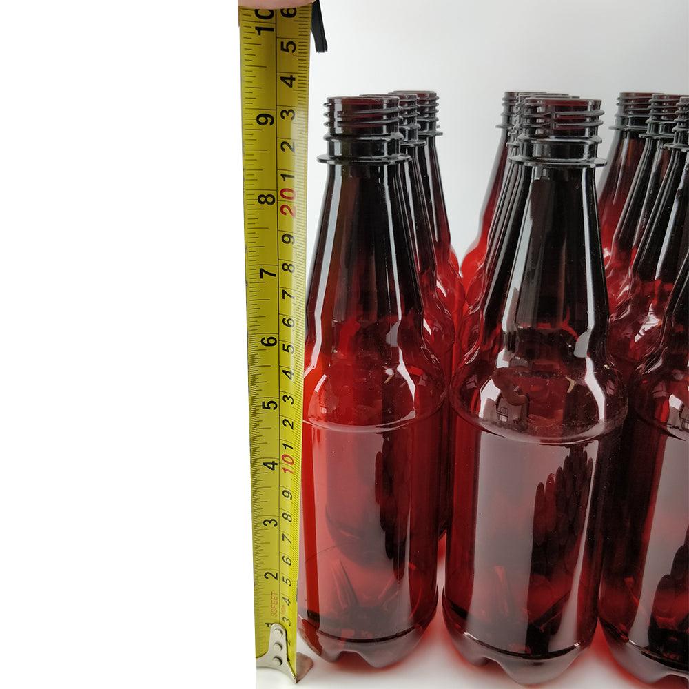 KegLand Amber PET bottles 500mL (Pack of 24) with screw caps