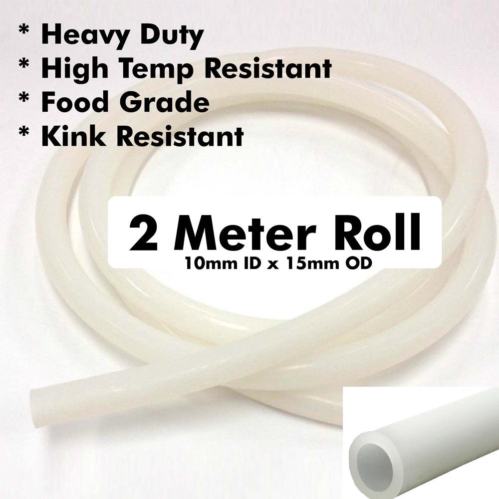 2m Roll of Silicone Tubing (10mm ID x 15mm OD) - KegLand