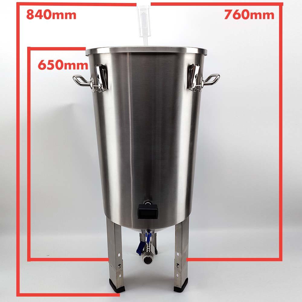 32L Stainless Steel Conical Fermenter - KegLand
