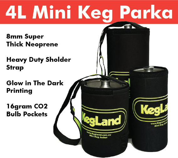 4L Glow in the Dark Mini Keg Neoprene Keg Parka / Jacket - KegLand