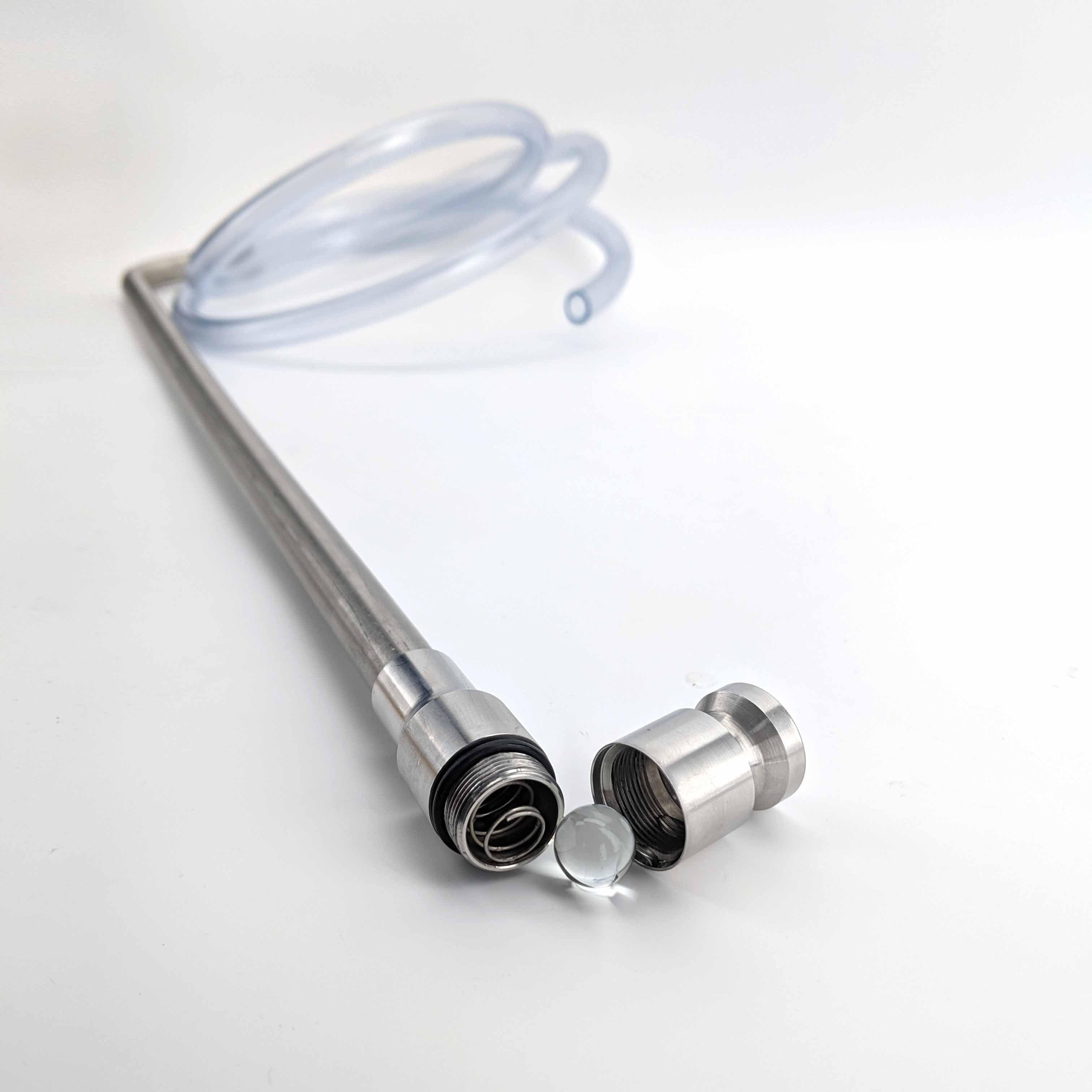 57cm Stainless Siphon with 1.5m Heavy Duty Silicone Tube (10mm ID) - KegLand