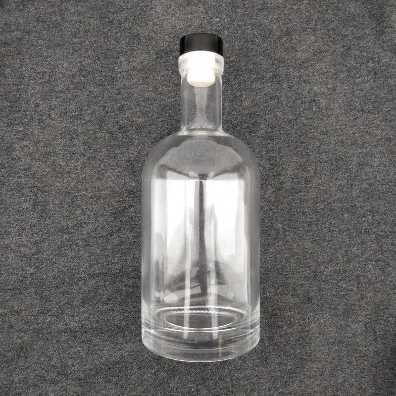 750mL Glass Spirit Bottle with Black Synthetic Cork Lid KegLand