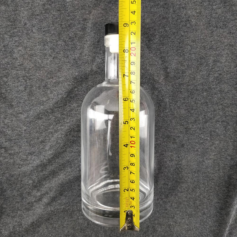 750mL Glass Spirit Bottle with Black Synthetic Cork Lid KegLand