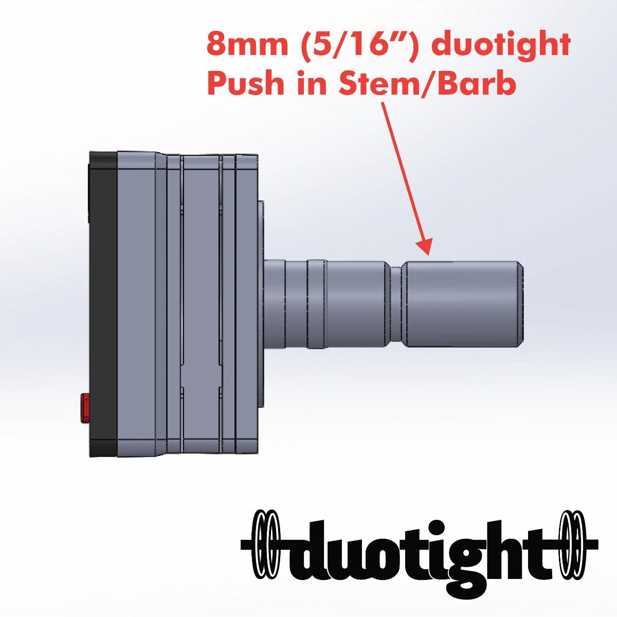 8mm (5/16) Male duotight x Mini Digital Gauge 27mm x 27mm x 8mm - 0-100psi - KegLand
