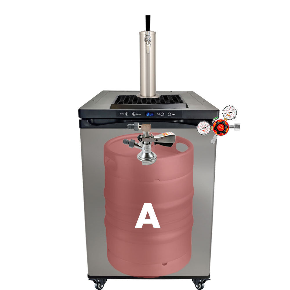 This particular draught pack is for commercial a 50L 30L or 20L keg with a D-Type Spear. Please check your keg supplier to match up the correct coupler.
