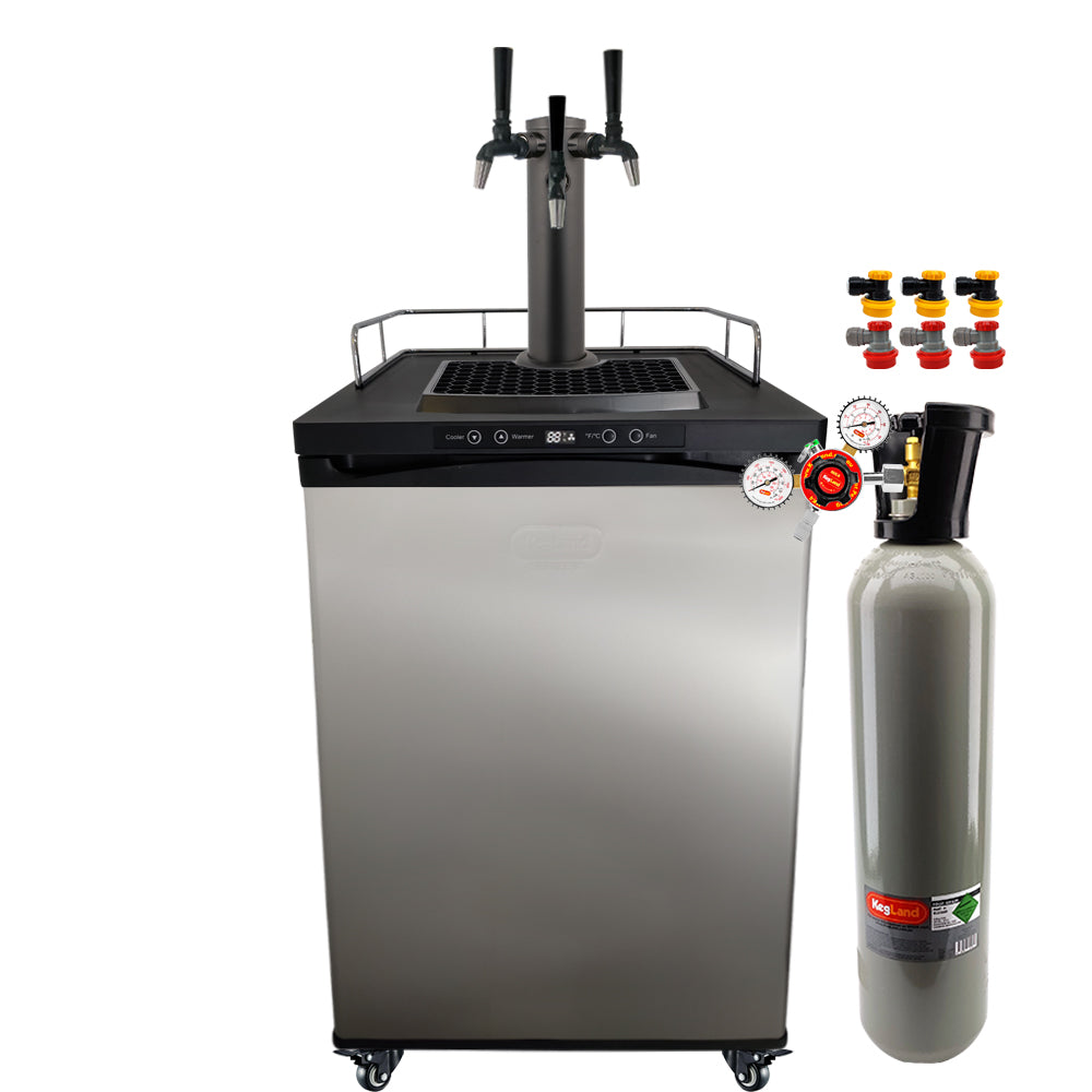 Get the best pre-thought-out kits brought to you by the best selling Kegerator manufacturer in the world KegLand. This is the KegLand Staff preferred setup type for homebrewing setups. Nothing overly complicated, but also a good base if you want to do small upgrades in the future.
