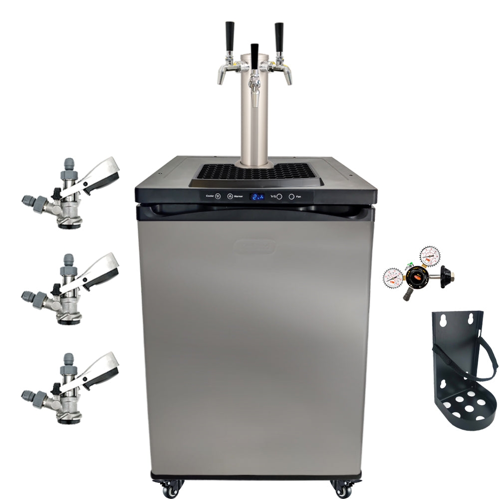This is a simplified builder to get you up and running with some commercially purchased kegs. One Tap Systems are purchased to dispense pub sized 50L kegs.