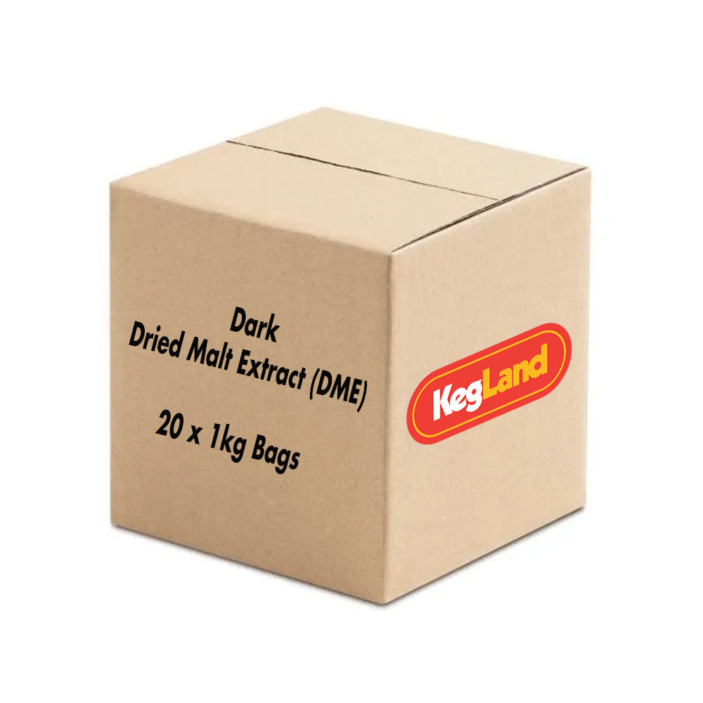 Carton containing 20 x 1kg bags of Dark Dried Malt Extract (DME)