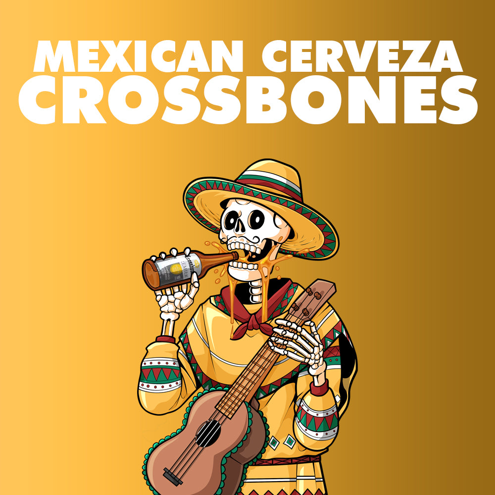 Crossbones! A delicious, drinkable, smooth Mexican style cerveza. Possibly the perfect brew for the end of a long hot summer's day. Or, really, any day. Why not!