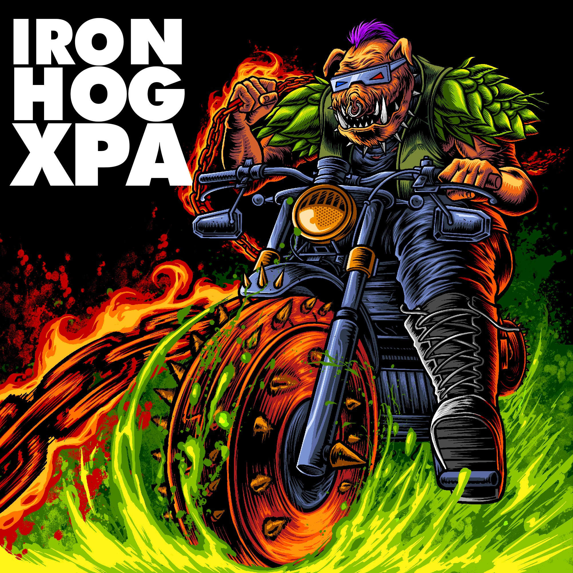 Iron Hog XPA is an extremely crushable Extra Pale Ale, we would liken it to a Kaiju Crush mixed with a Philter XPA.