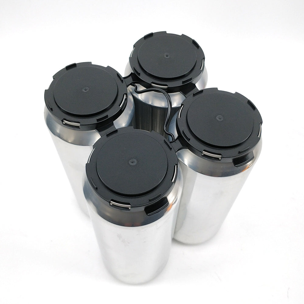 Bulk Quantity (3000) of 4 pack Can Carrier Holders, plain black and unbranded.