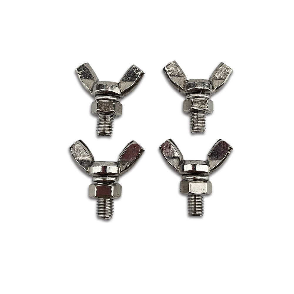 This wing nut and bolt set is to suit the PolyPhoenix Distillation mounting brackets and Straight/Tee pieces.