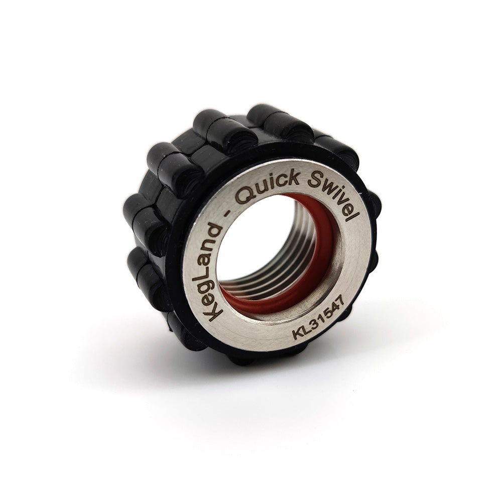 This is a replacement Quick Swivel Nut 1/2" NPT.  Comes with a heavy duty silicone grip guard allowing comfortable and quick tool-free operation.