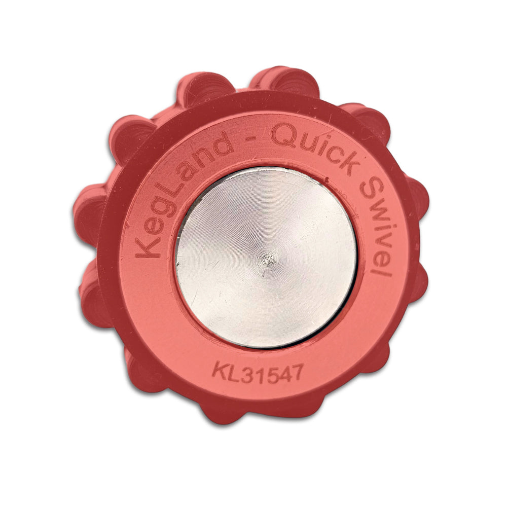 The fitting is to be used in a KegLand Stainless Steel Quick Connectors in 1/2" Female NPT. This allows a heavy duty silicone heat protective grip for tool free removal.