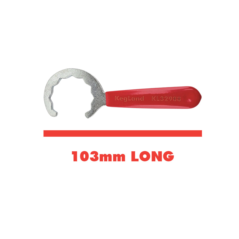 This tool is designed to tighten the back of the beer taps, the short shank, to a font tower or T-Bar in tight spaces. We would recommend this tool for TT Bar kits.