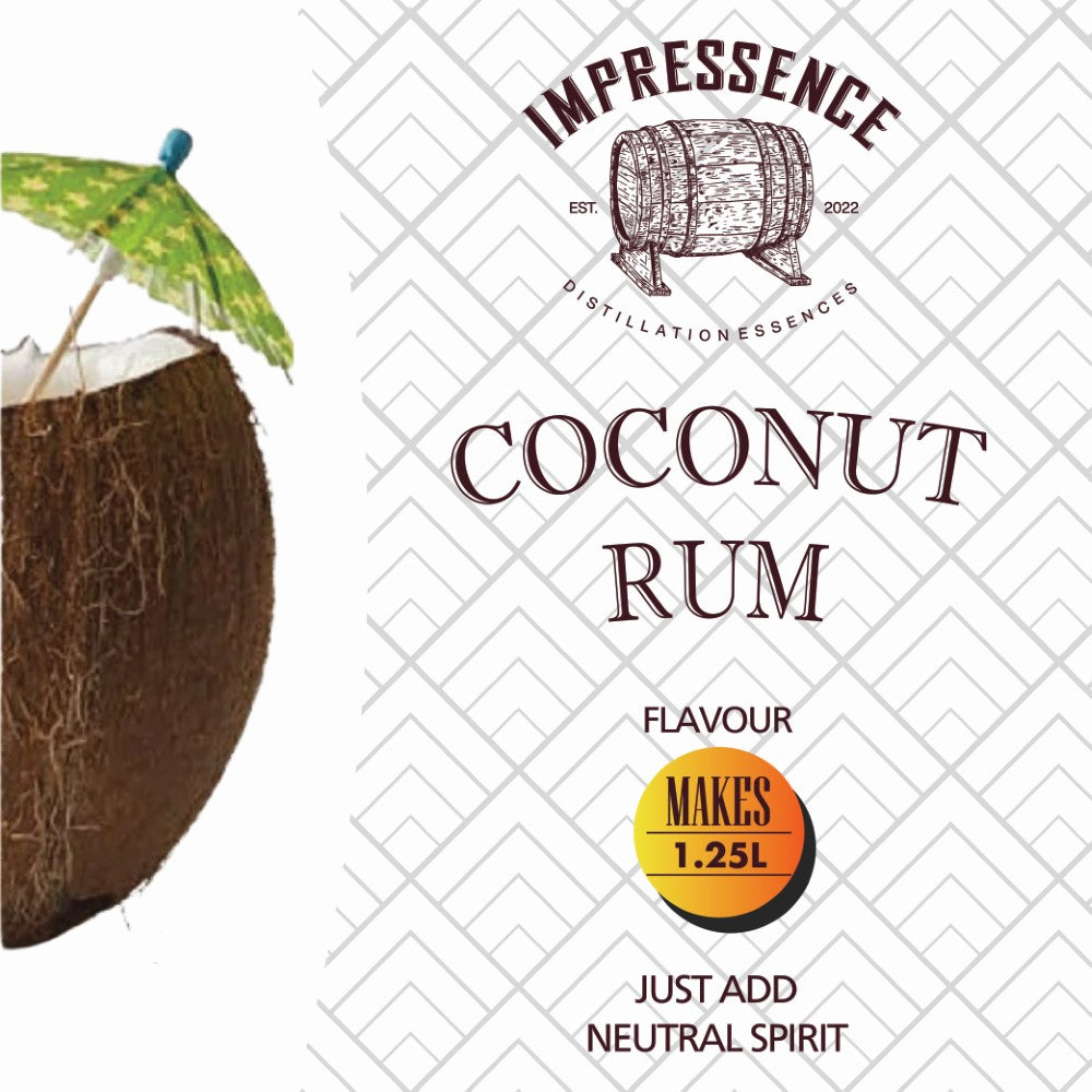 Coconut Rum Liqueur Spirit Flavouring - makes 1.25L of Caribbean Malibu Style Coconut Rum.
