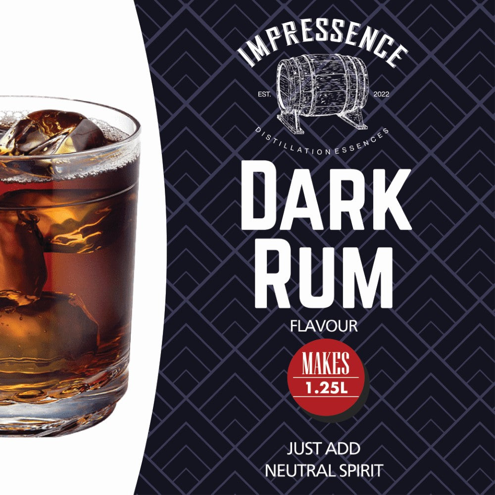 Dark Rum Spirit Flavouring - makes 1.25L of rich aged dark rum with sweet undertones.