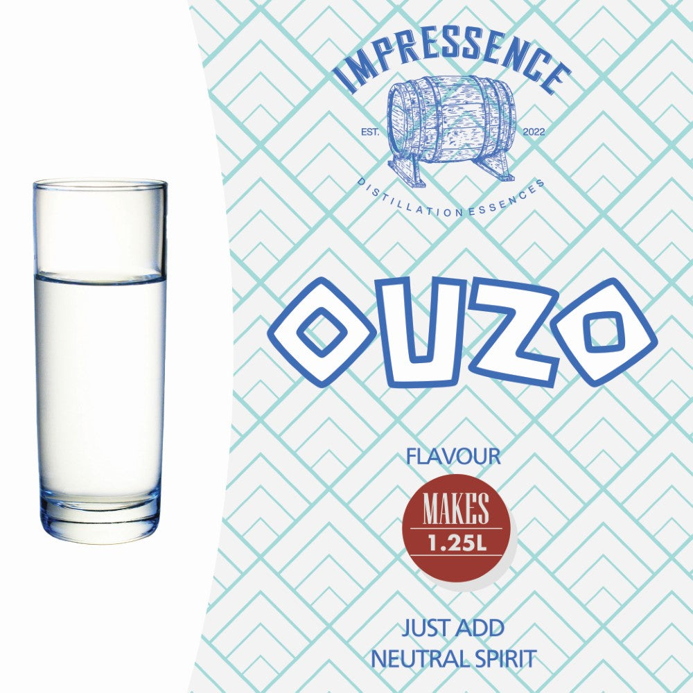 Ouzo Spirit Flavouring that makes 1.25L of classic aniseed flavoured ouzo.