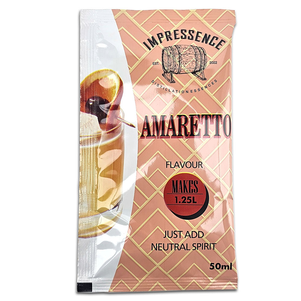 Amaretto Spirit Flavouring 50mL Sachet - Makes 1.25L of delicious cherry / almond liqueur.