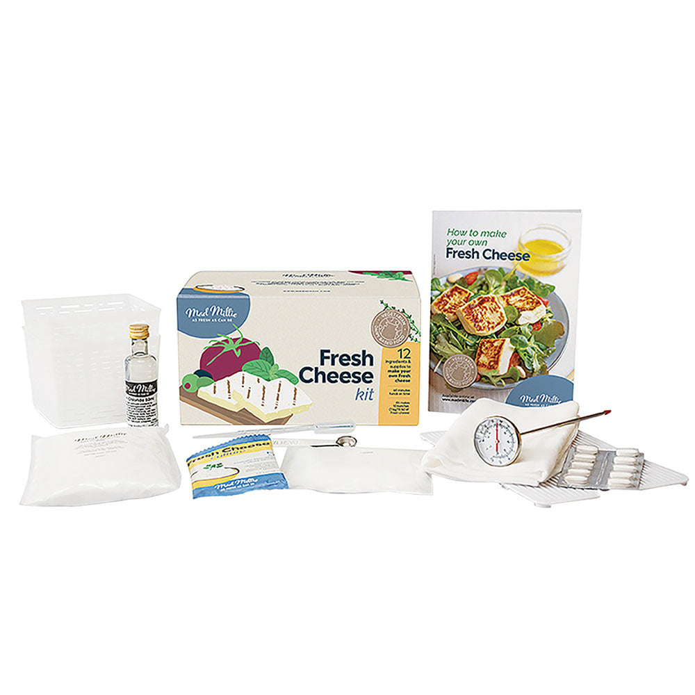 Make your own fresh cheese at home with this Mad Millie Fresh Cheese Starter Kit