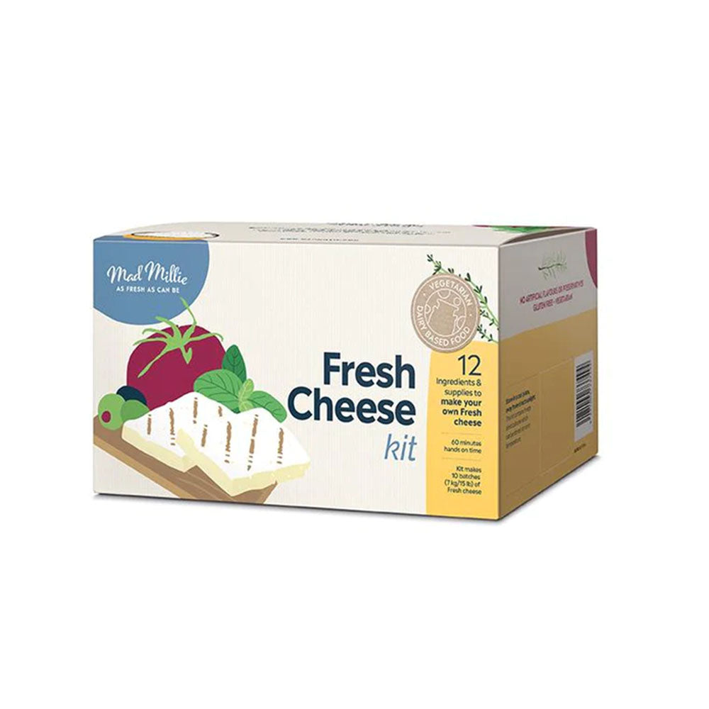 Make your own fresh cheese at home with this Mad Millie Fresh Cheese Starter Kit