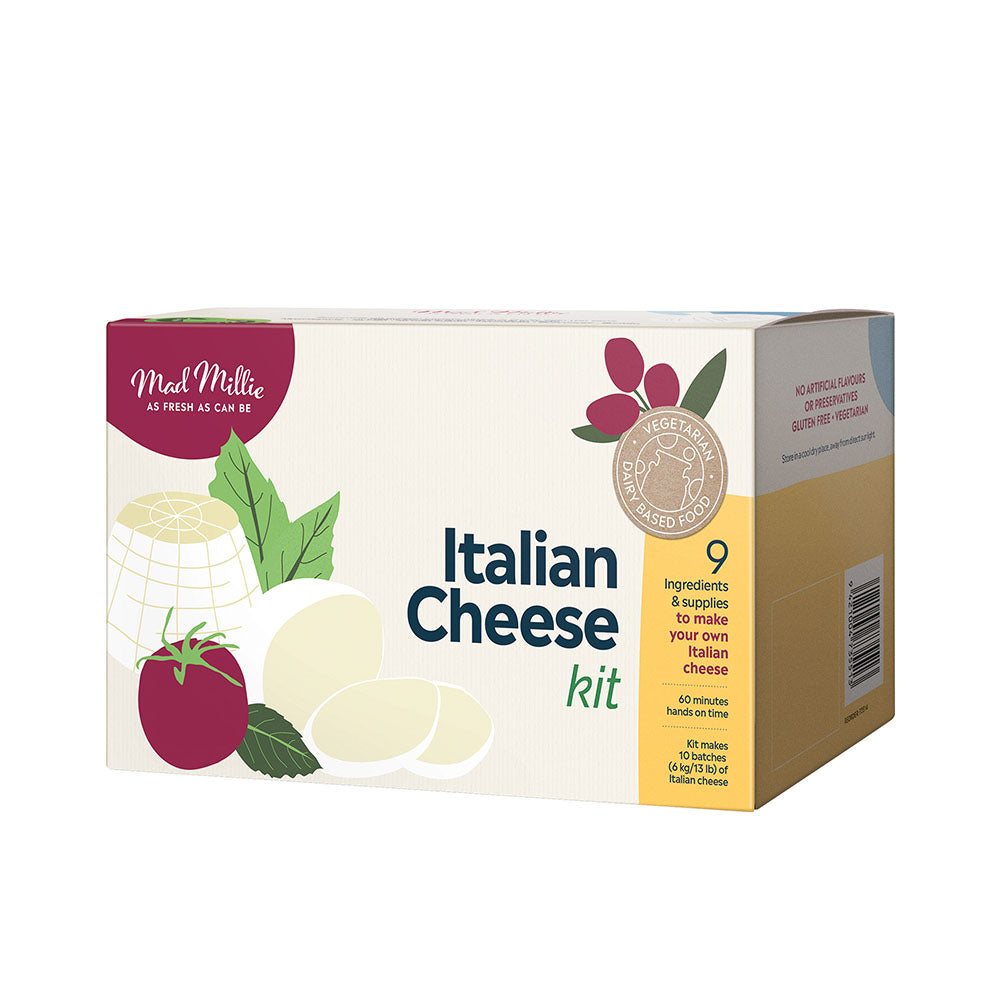 Mad Millie Italian Cheese Starter Kit to make your own mozarella, ricotta, mascarpone and more.