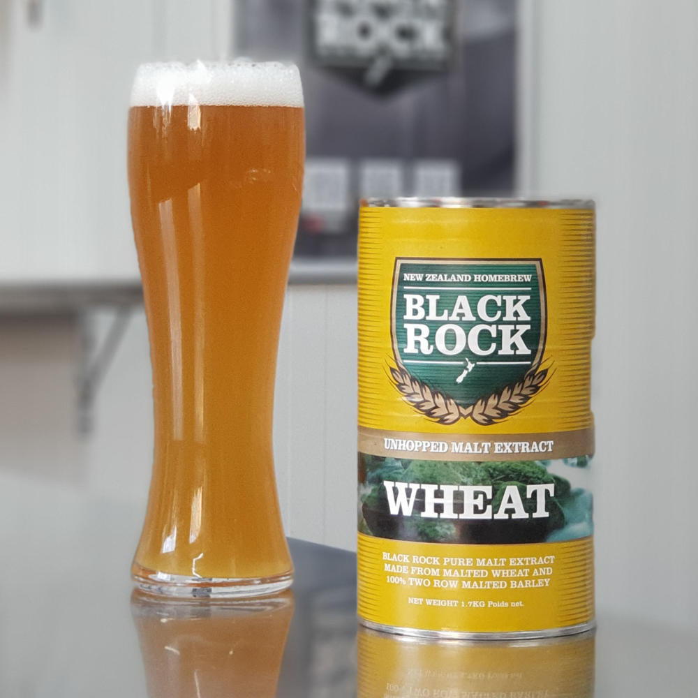 Black Rock Unhopped Wheat Malt Extract for adding subtle fruity, bread-like flavours and a smooth head to wheat and light beers.