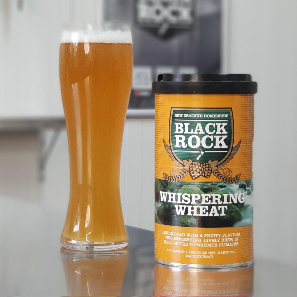 Black Rock Whispering Wheat. Home Brew Refreshing Liquid Malt Extract Wheat Beer Kit.