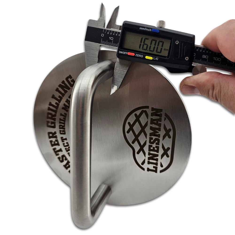 The perfect gift for those who love to cook meats and vegetables on the BBQ. Get perfectly even sear lines when you use the Heavy Duty Lines Man Grilling Weight.