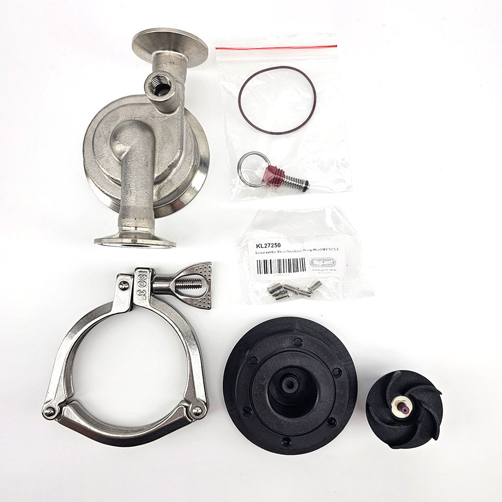 Convert your standard 25w magnetic KegLand pump into a 3" TC x 1.5" TC pump with this easy to put together conversion kit.